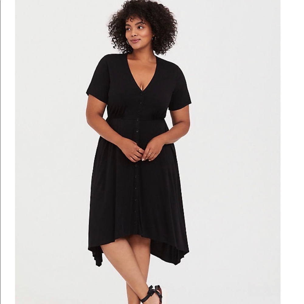 Torrid Black Challis Dress w/ pockets size 3